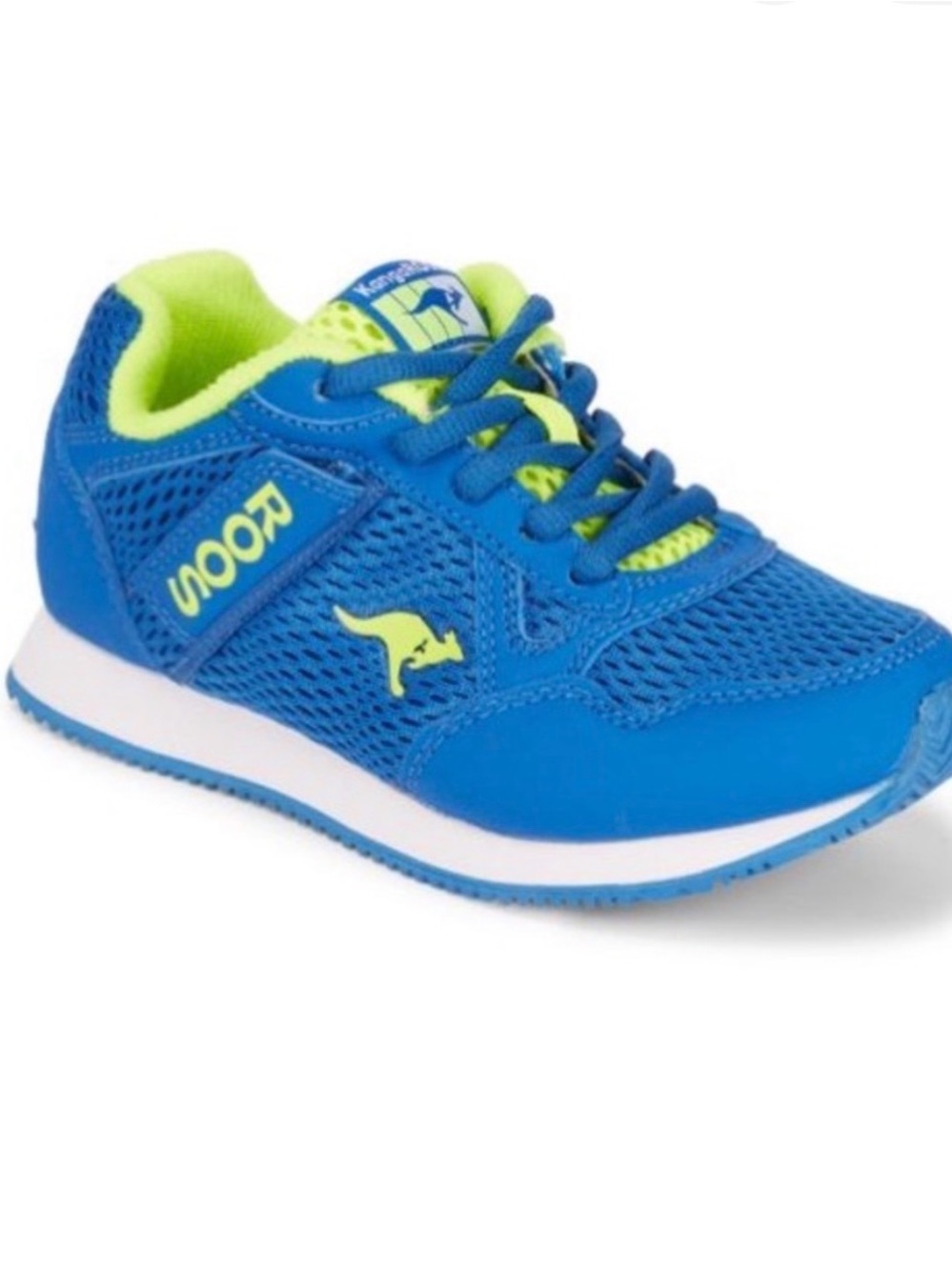 kangaROOS Kids Blue & Neon Green Athletic Sneaker